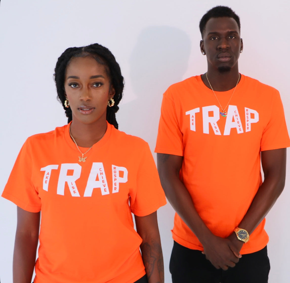 CLASSIC TRAP TEE (ORANGE/WHITE)