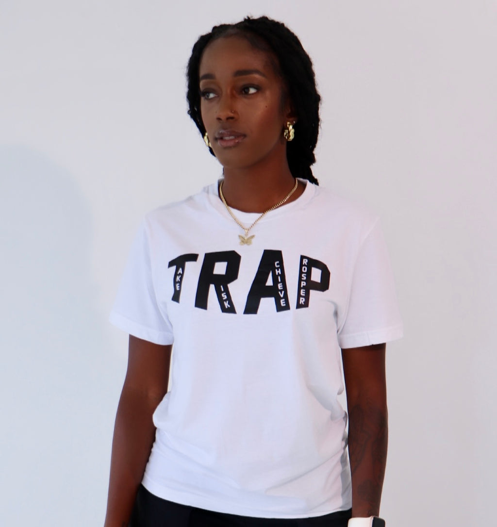 CLASSIC TRAP TEE  (WHITE/BLACK)