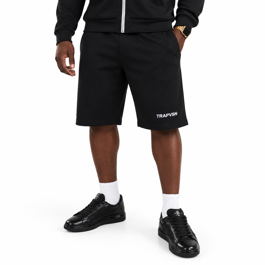 TRAPVSN ZIP-UP SET (BLACK/WHITE)
