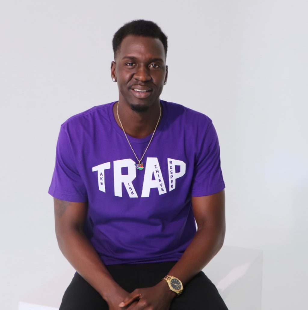 CLASSIC TRAP TEE (PURPLE/WHITE)