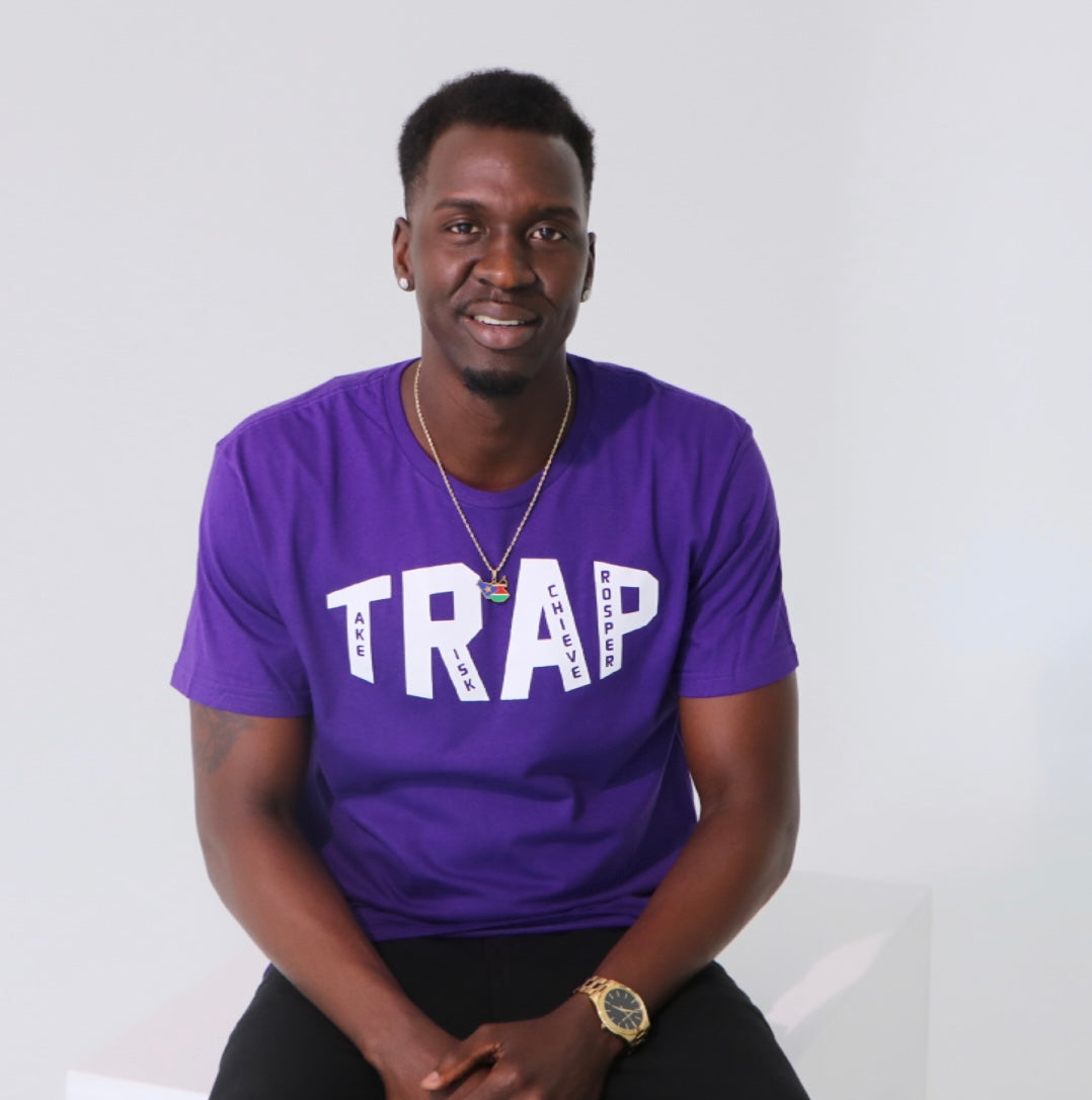 CLASSIC TRAP TEE (PURPLE/WHITE)