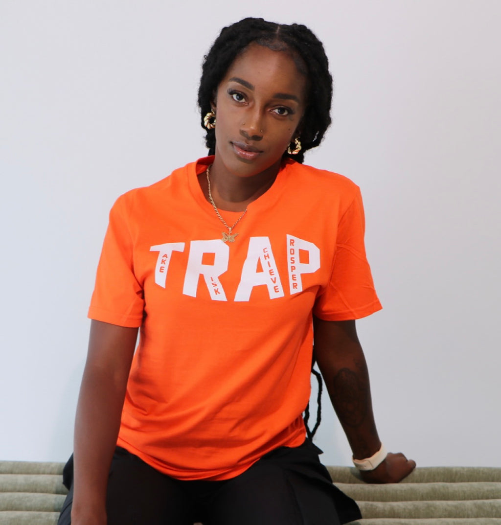 CLASSIC TRAP TEE (ORANGE/WHITE)