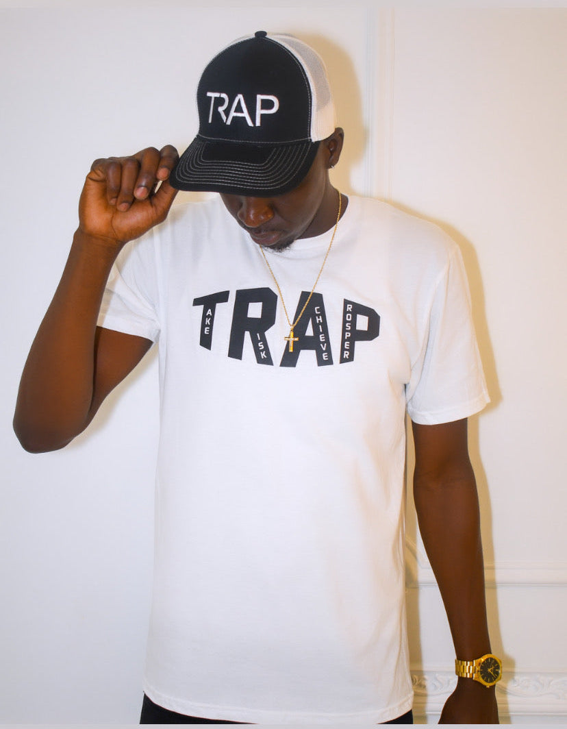 CLASSIC TRAP TEE  (WHITE/BLACK)