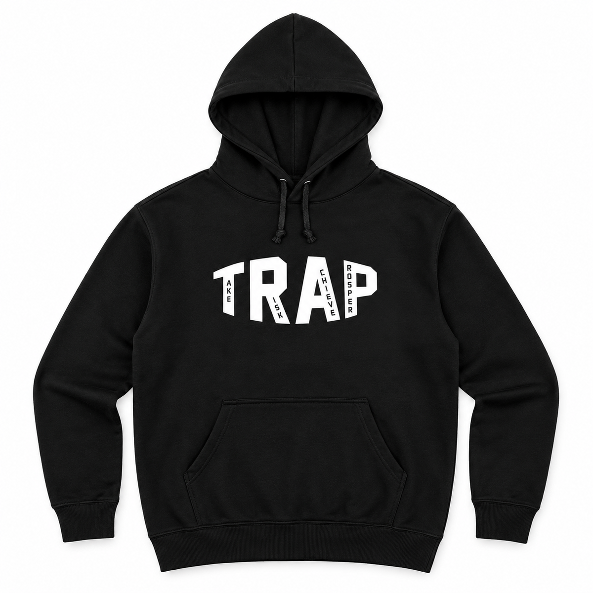 CLASSIC TRAP HOODIE (BLACK/WHITE)