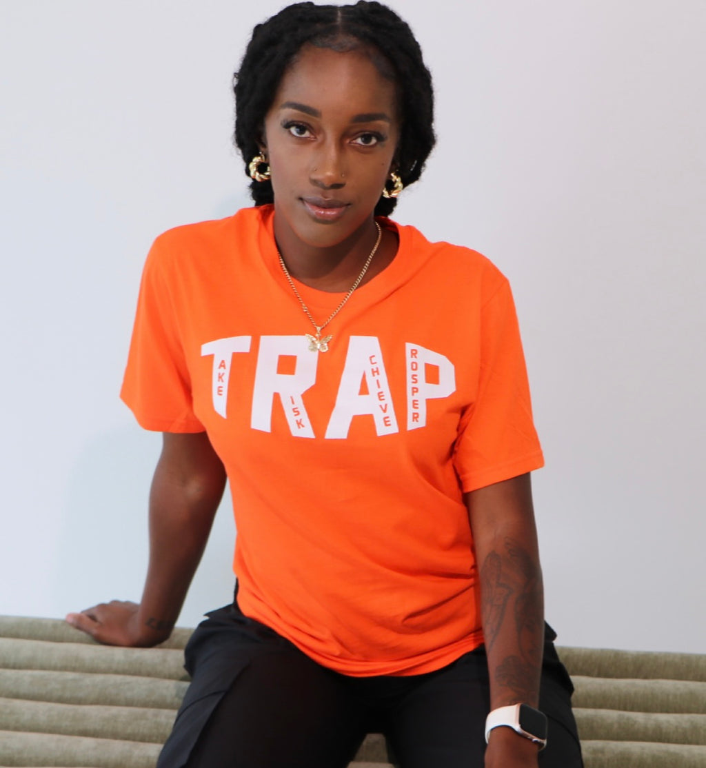 CLASSIC TRAP TEE (ORANGE/WHITE)