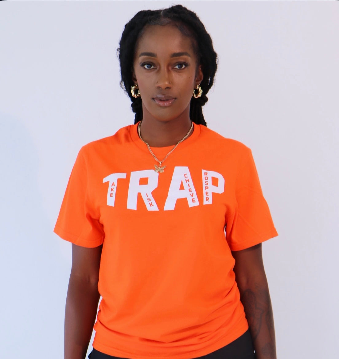 CLASSIC TRAP TEE (ORANGE/WHITE)