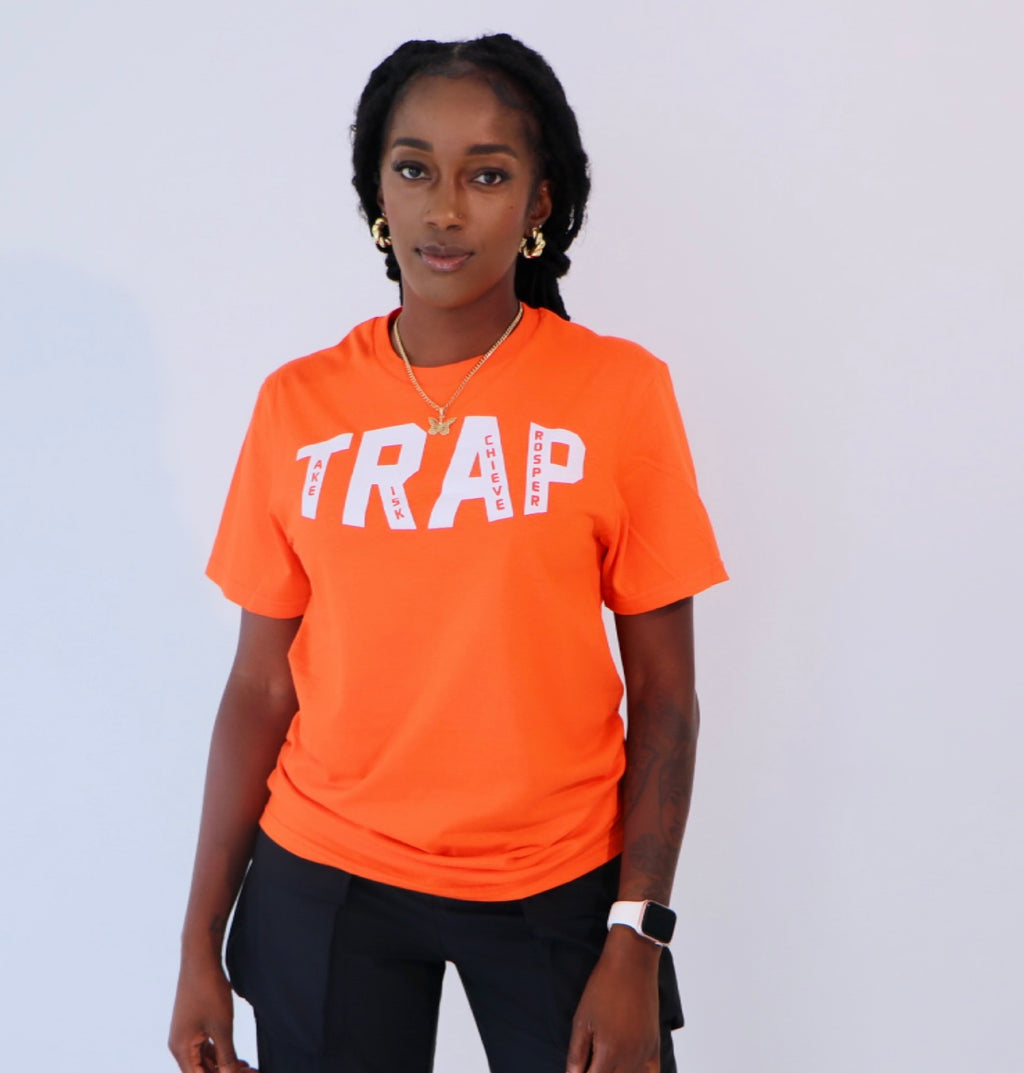 CLASSIC TRAP TEE (ORANGE/WHITE)