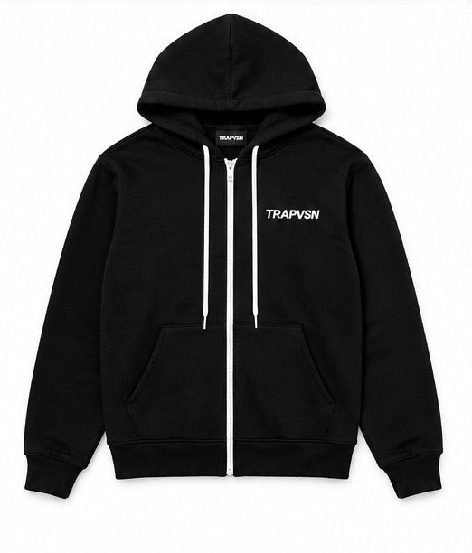 TRAPVSN ZIP-UP SET (BLACK/WHITE)