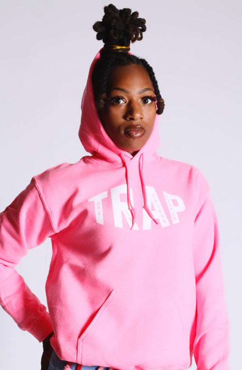 CLASSIC TRAP HOODIE (PINK/WHITE)